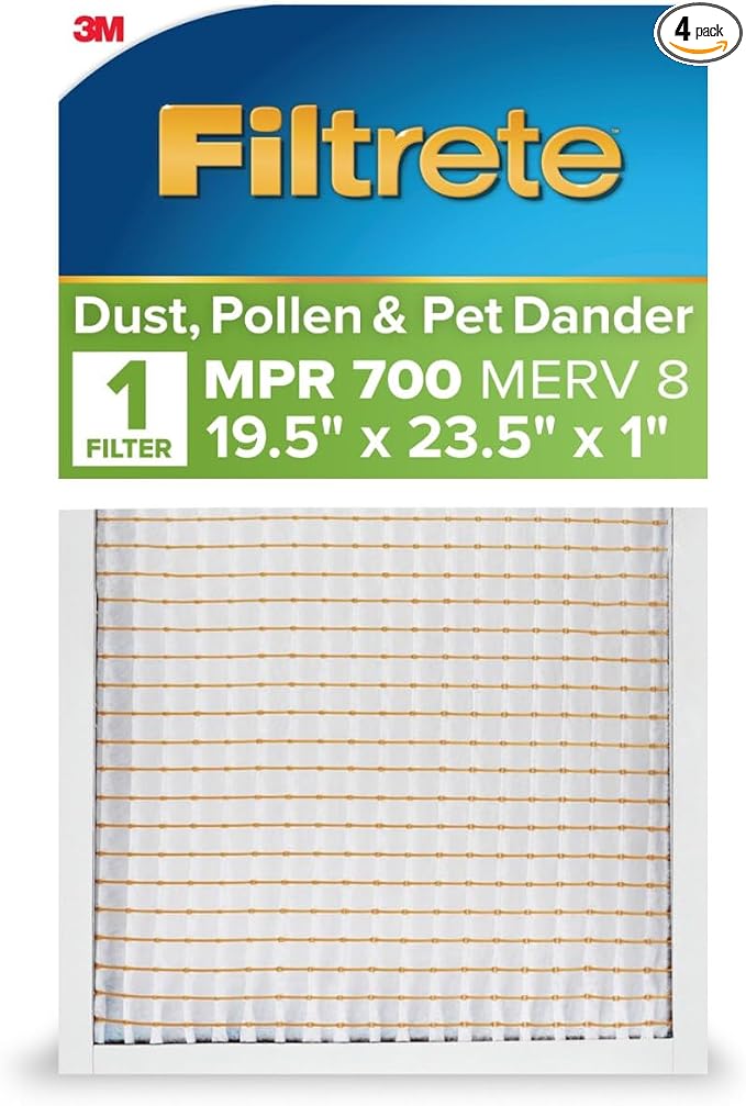 Filtrete 19.5x23.5x1 AC Furnace Air Filter, MERV 8, MPR 700, Tough on Pollen by Unknown