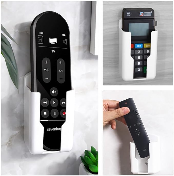 2pack Remote Control Holder, Self-Adhesive Wall Mount Phone Holder, Air - Image 5