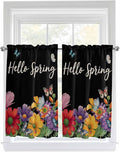 Spring Flowers Tier Curtains 45 Inches Long, Watercolor Country Colorful Floral by Unknown