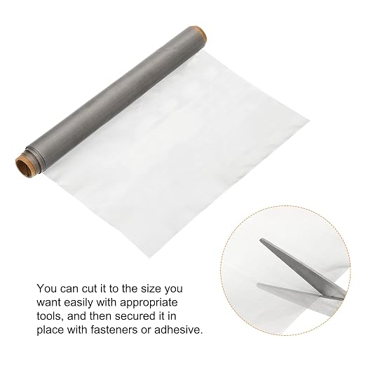 PATIKIL 304 Stainless Steel Wire Mesh Screen, 250 Mesh Woven Air Vent Filter - Image 3