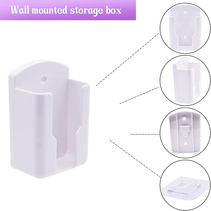 RUIAN 2Pcs Fashion Remote Control Holders Self Adhesive Wall Mount Air - Image 7
