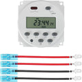 Baomain Time Switch Relay with 4 x Terminal Cable, Digital LCD Programmable by Baomain