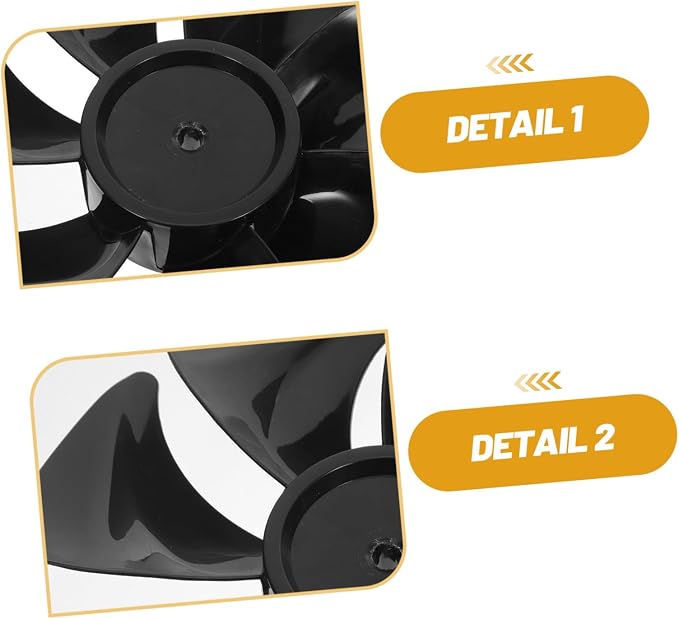 NUOBESTY Replacement Floor Fan Blade 7-Leaves 8.7-inch 22cm Black Plastic Air - Image 3