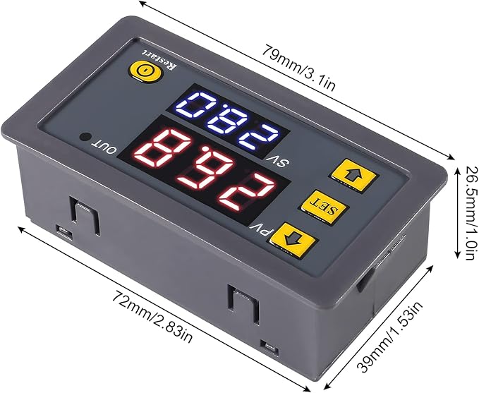 2Pcs Timer Delay Relay DC 12V 20A Programmable LED Digital Cycle Delay Relay - Image 4