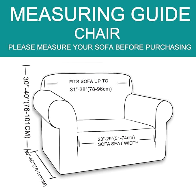 U-NICE HOME Recliner Chair Covers Stretch Couch Cover Sofa Cover Sofa Slipcover Furniture Protector for Chair Cover Pet Friendly(Armchair, Chocolate)
