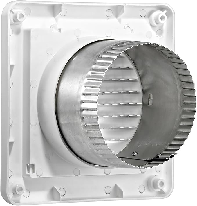 Lambro 674W-ML 4-In. White Plastic Fresh Air Intake Vent - Image 3