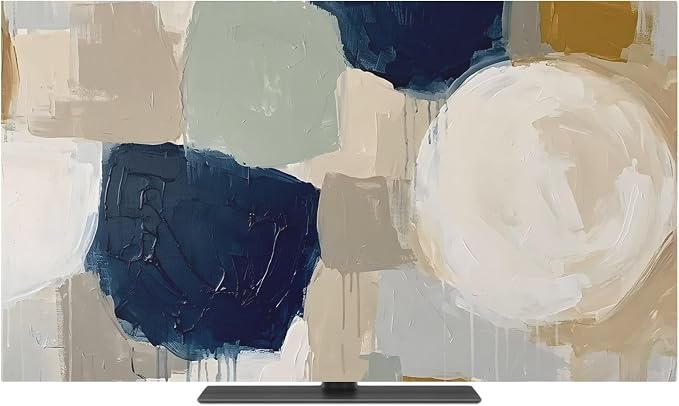 Abstract Color Block Gradient Indoor TV Cover, Elastic TV Screen Protector - Image 2