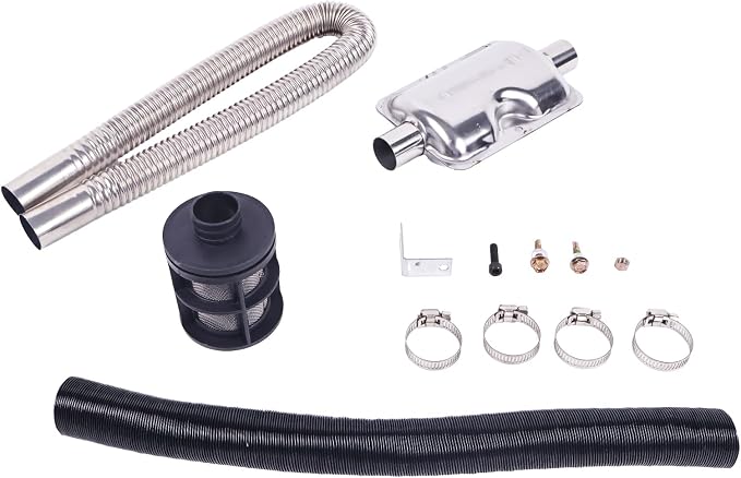 24mm Exhaust Muffler Pipe Air Filter Air Vent Hose Kit - Image 2