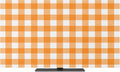 Orange White Buffalo Checker Indoor TV Cover, Elastic TV Screen Protector by Unknown