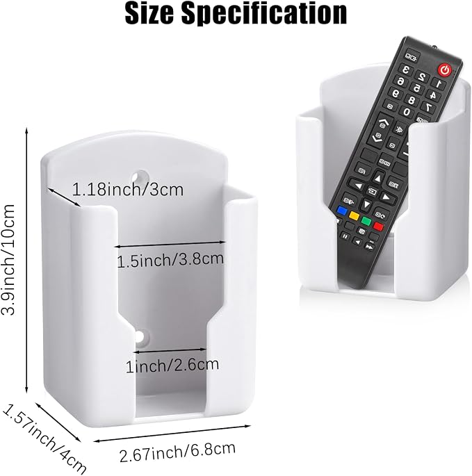 4 Pack Remote Control Holder Wall Mount Tv Remote Holder Self Adhesive Media - Image 2