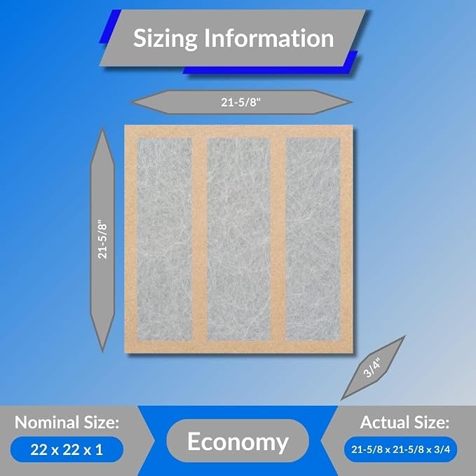 22x22x1 Fiberglass Air Filters, AC & Furnace, Glasfloss | Double-strut design - Image 2
