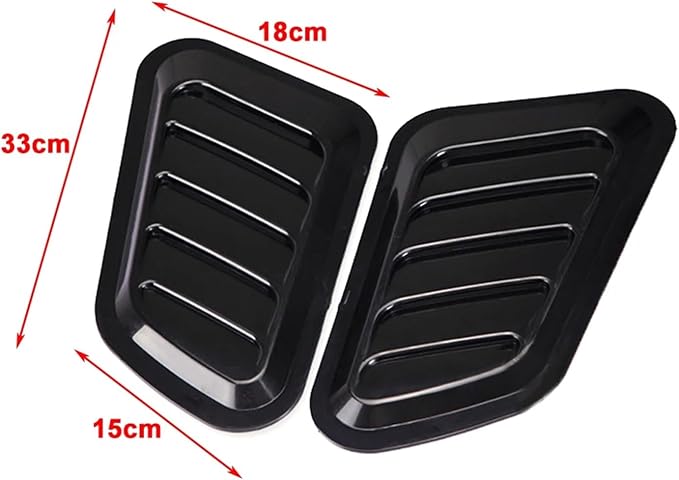 2Pcs ABS Car Air Flow Intake Hood Scoop Vent Bonnet Cover Universal DIY - Image 4