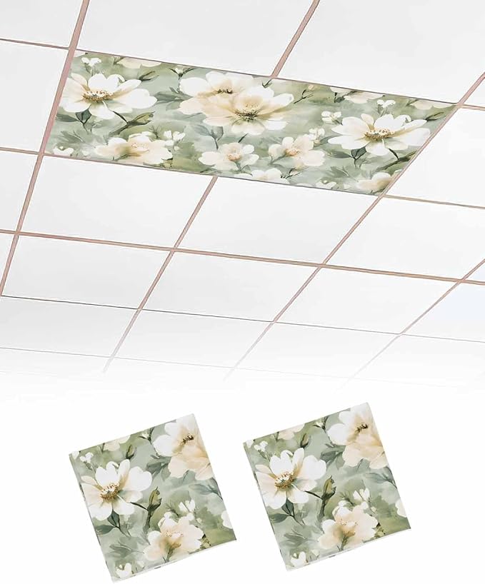 2 Pack Retro White Fluorescent Light Covers by Unknown