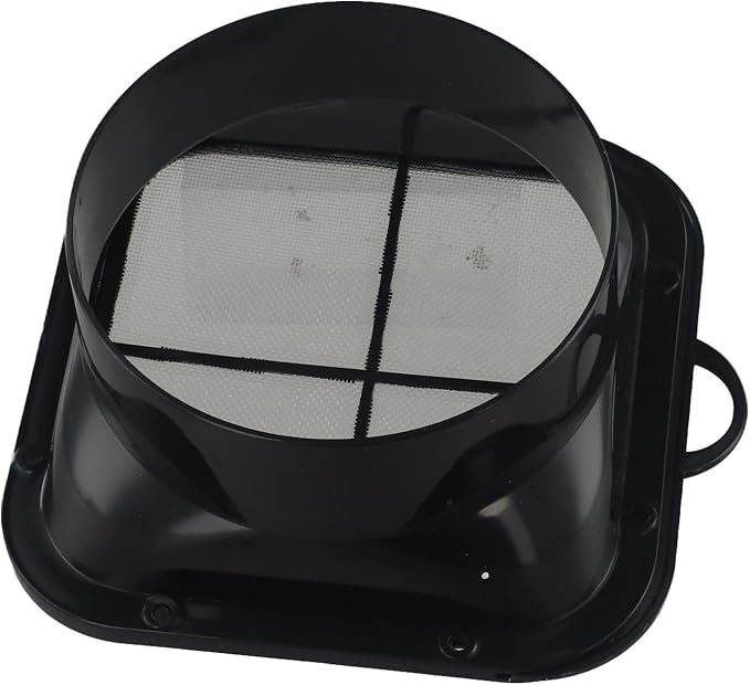 ABS Wall Flange Air Vent with Filter 6 Inch, Duct Fan Hose Connector - Image 2