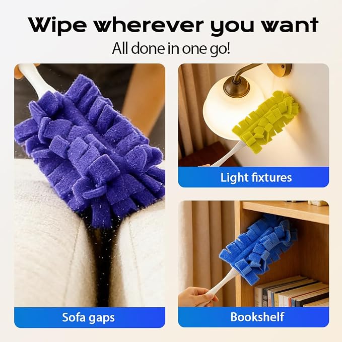 360° Electrostatic Duster Refills, 2026 New Washable & Reusable Microfiber Pads - Image 6