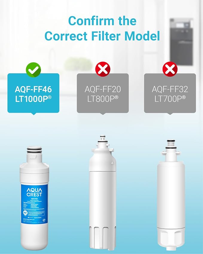 AQUA CREST LT1000PC ADQ747935 Refrigerator Water Filter and Air Filter - Image 3