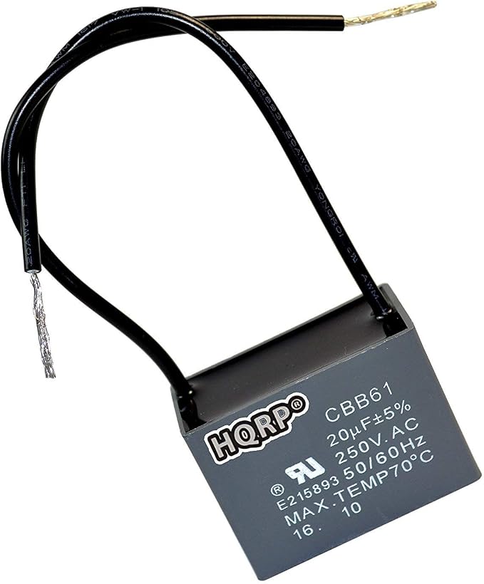 HQRP Capacitor Compatible with Harbor Breeze Ceiling Fan 20uf 2-Wire UL Listed by HQRP