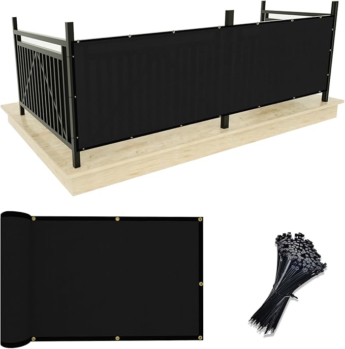 UPGRADE Balcony Privacy Screen Fence 6'X13' Outdoor HDPE Mesh Panels by UPGRADE