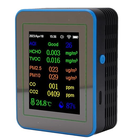 Hilitand Air Quality Meter, 12 in 1 WiFi CO2 TVOC PM2.5 PM10 HCHO Temp Humid by Hilitand