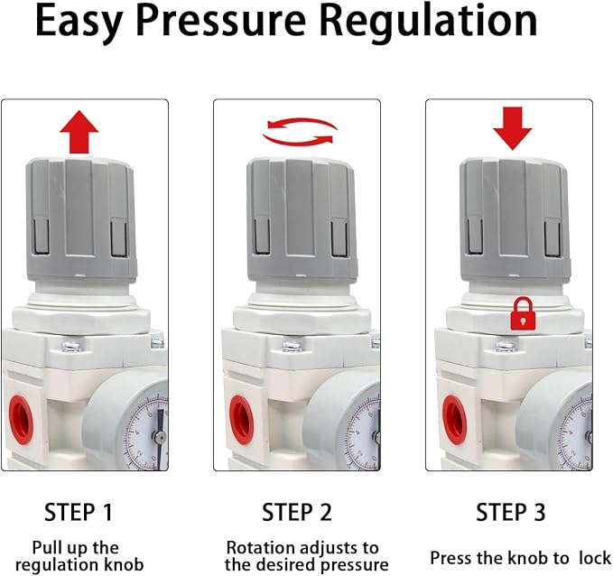YSIL 3/8''NPT 3 Stage Filter and Regulator - Image 5