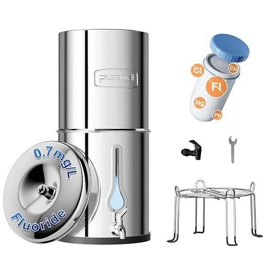Purewell Fluoride-Free 8-Stage Gravity Water Filter System by Purewell