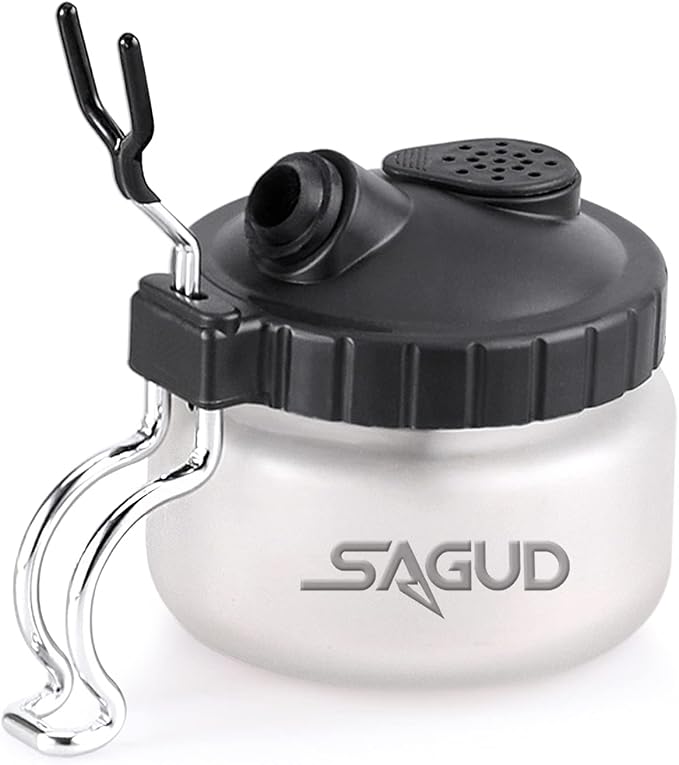 Airbrush Cleaning Pot Strong Glass Jar Bottles Kit by SAGUDAIRBRUSHKIT