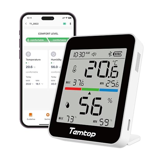 Temtop Humidity Meter T1, Indoor Thermometer by Temtop