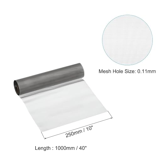 PATIKIL 40"L x 10"W Woven Wire Mesh, 150 Mesh 316L Stainless Steel Air Vent - Image 2