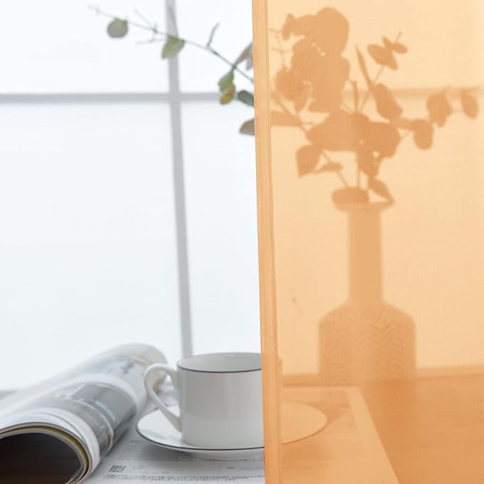 SpaceDresser Basic Rod Pocket Sheer Voile Window Curtain Panels White 1 Pair 2 Panels 42 Width 54 Inch Long for Kitchen Bedroom Children Living Room Yard(Beige,42 W x 54 L)