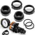sixcow 98209800 High Flow Manual Relief Valve w/Pressure Gauge & 270100 Black by Sixcow