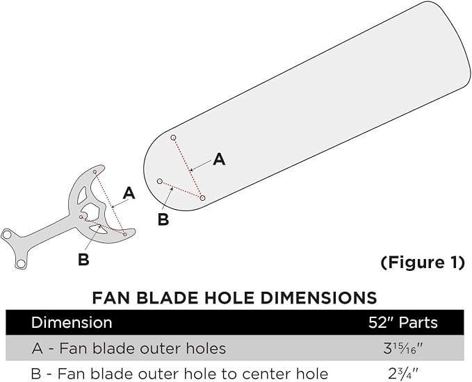 Ciata 52-Inch Oak/Walnut Ceiling Fan Replacement Fan Blades - Image 2