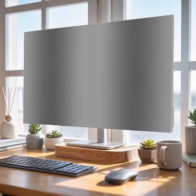 Minimalist Gray Gradient Art Indoor TV Cover, Elastic TV Screen Protector - Image 4