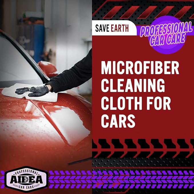 AIDEA Microfiber Cleaning Cloth White 5PK, Microfiber Towels - Image 4