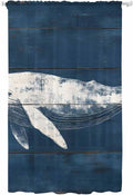 Sheer Curtains 84 Inches Long, Summer Whale Semi Sheer Curtains Light Filtering by Unknown