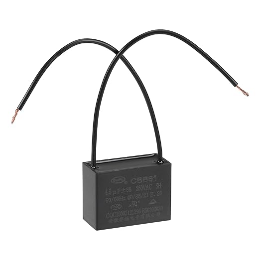 uxcell Ceiling Fan Capacitor CBB61 4.5uF 250V AC 2 Wires Metallized by uxcell
