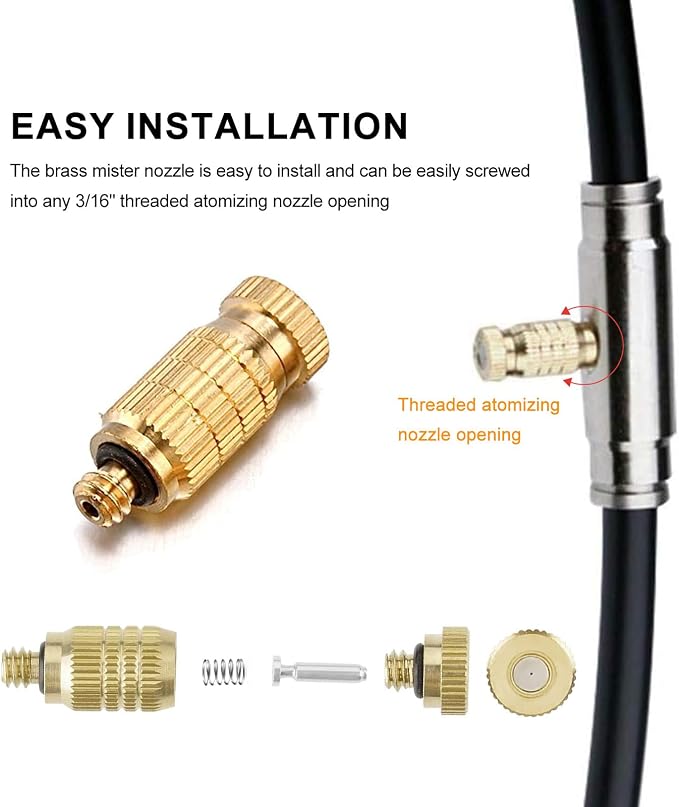 20pcs High Pressure Atomizer Nozzle Brass Misting Nozzles - Image 6