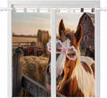 Farm Horses Bedroom Curtains 72 Inch Length, Window Curtains Tab Top, Farmhouse by Unknown