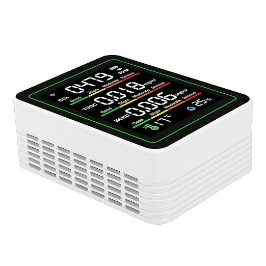 Aramox CO2 TVOC HCHO Indoor Air Quality Meter, 5 in 1 WiFi LCD Color Screen - Image 3
