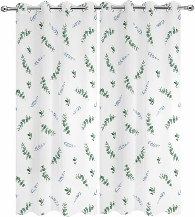 Leaf Outdoor Curtains for Patio Summer Jugal Leaves Pastoral Plant Waterproof - Image 9