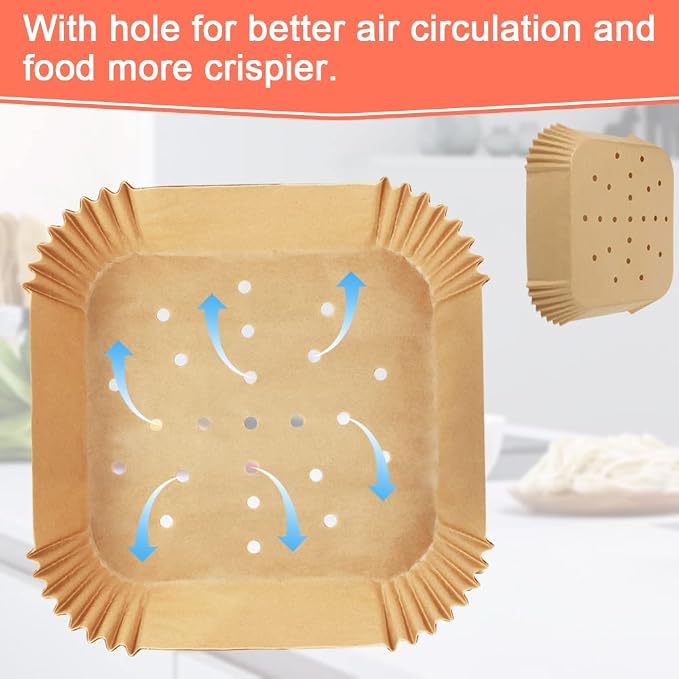 BYKITCHEN Square Air Fryer Liners - Image 3