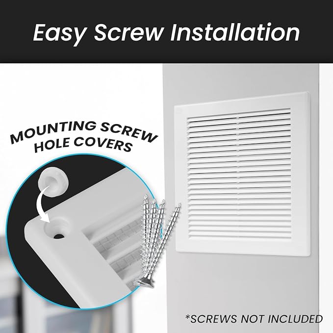 Repa Market 12 x 12 Inch White Square Air Vent Cover - Image 4