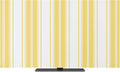 Minimalist Yellow Stripes Indoor TV Cover, Elastic TV Screen Protector Gold by Unknown