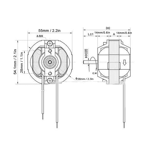 Fafeicy AC Motor Long Shaft YJ5812 2400rpm 220V - Image 2