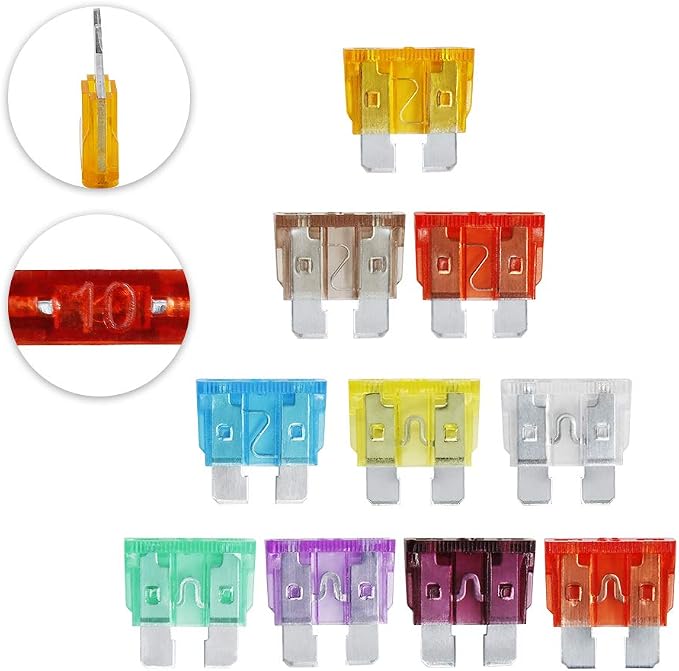 AHL 100PCS Standard Fuses Kit, Car Fuses Assortment Kit, Standard Blade Fuses - Image 6