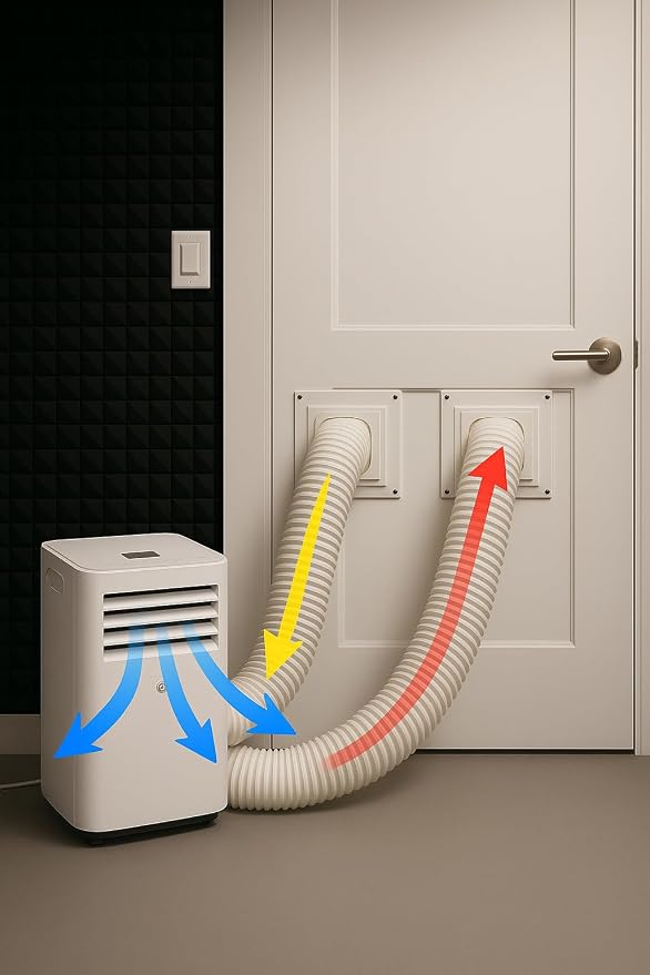 Portable AC Vent Kit for Door or Wall, Exhaust Hose Adapter - Image 3