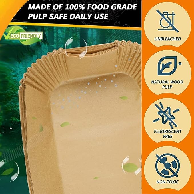 Air Fryer Liners for Ninja DZ201/ DZ401/ DZ550/ DZ090/ DZ100 100PCS Disposable - Image 3