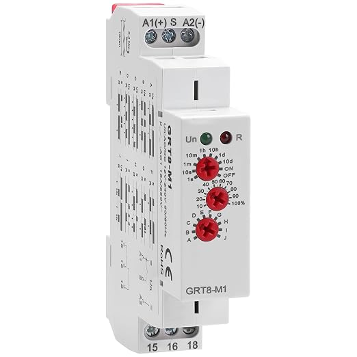 Multifunction Time Relay, 16A Delay ON Off GRT8-M1 AC DC 12-240V by IGEYAPA