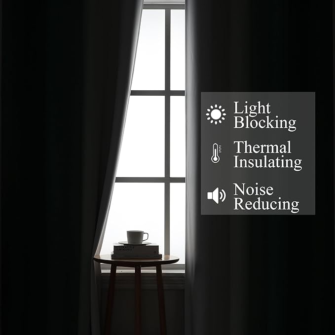 Estelar Textiler Green and Greyish White Ombre Blackout Curtains 54 Inch Length 2 Panels, Full Room Darkening Gradient Drapes for Kitchen, Thermal Insulated Grommet Short Curtains for Bedroom,42Wx54L