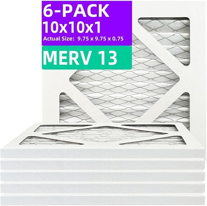 10x10x1 MERV 13 Pleated Air Filter MPR 1500-1900 & FPR 10, Furnace Air Filters by Qingzhug