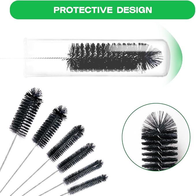 Brush Family Straw Cleaner Brush Set, 12 Pieces Extra Long Pipe Water Bottle - Image 5